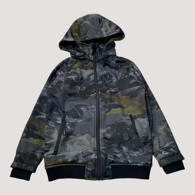 Molo cloudy softshell jacket, mountain camo | 128cm