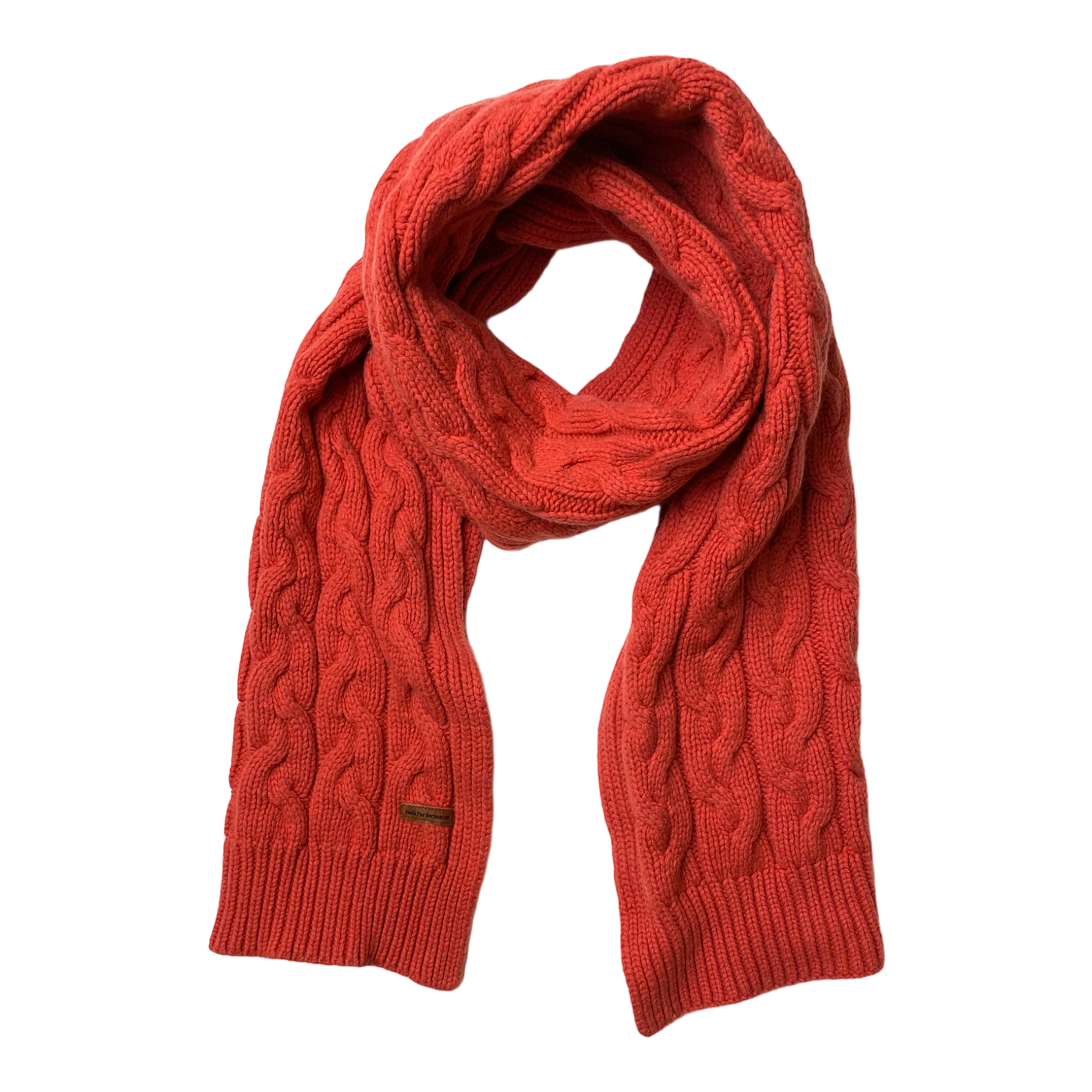 Peak Performance cable knit scarf, tomatoe | unisex