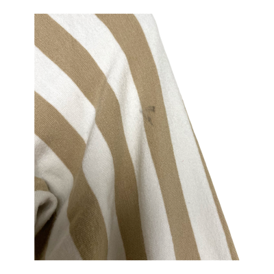 Marimekko stripe shirt, tan & white | woman XS