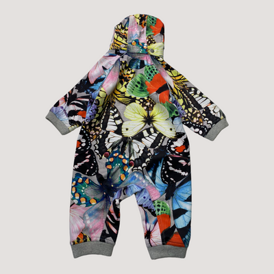Molo hill softshell overall, soft butterflies | 74cm