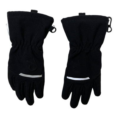 Reima softshell gloves, black | 1-2y