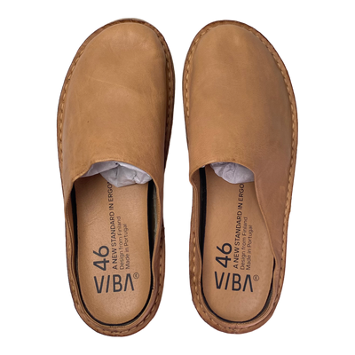 VIBAe Roma leather slippers, fawn tan | 46