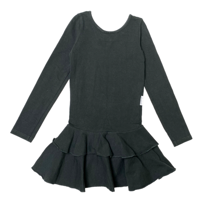 Gugguu frilla dress, dark green | 104cm