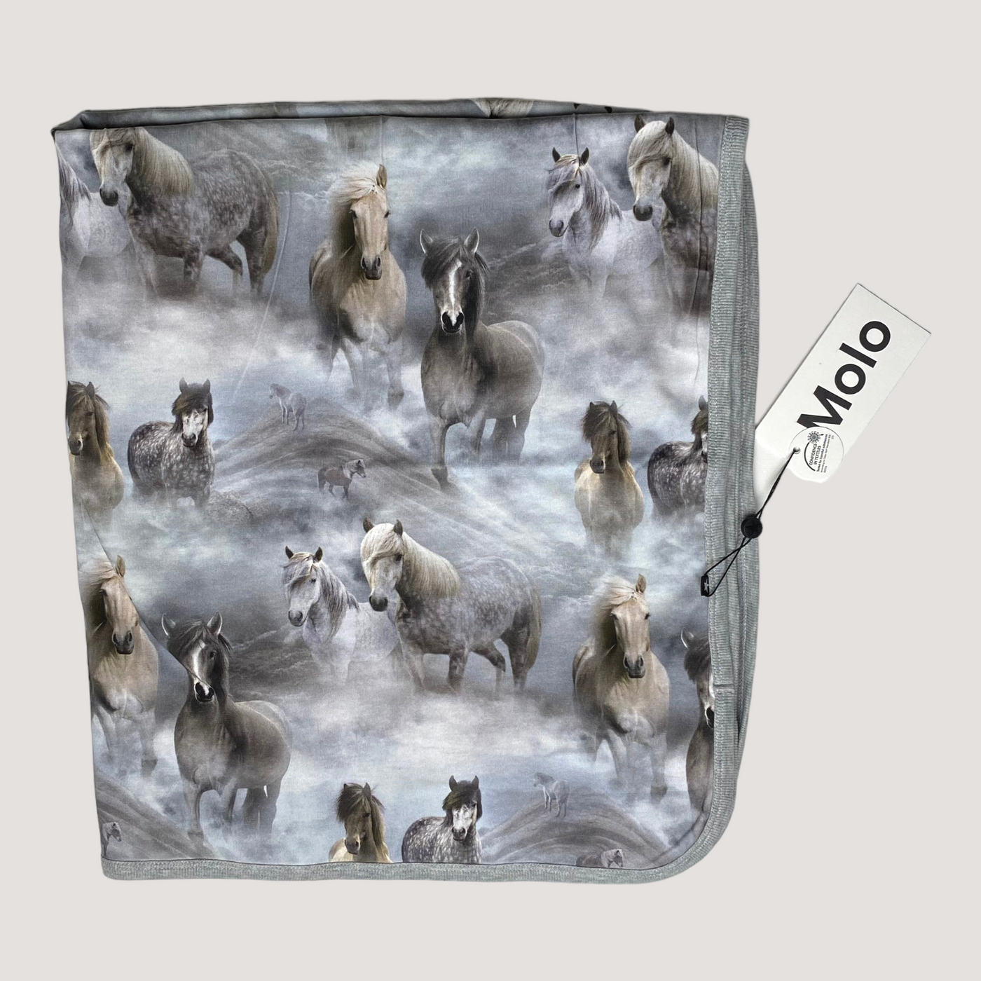 Molo Neala tricot blanket, horses | one size