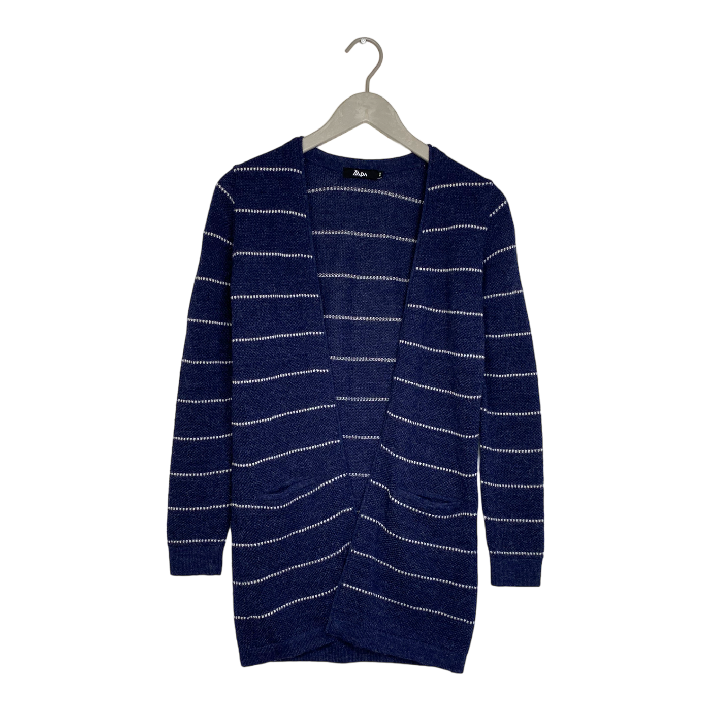 Alpa alpaca wool cardigan, stripe | woman XS