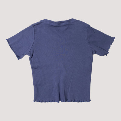 ribbed t-shirt, royal blue | 110/116cm