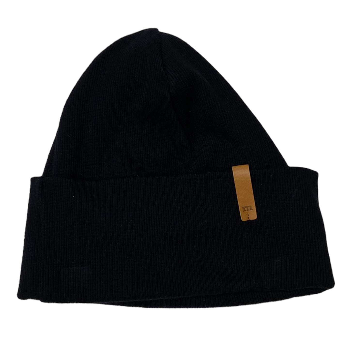 Metsola tricot rib beanie, black |  1-2y