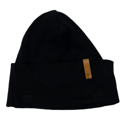 Metsola tricot rib beanie, black |  1-2y