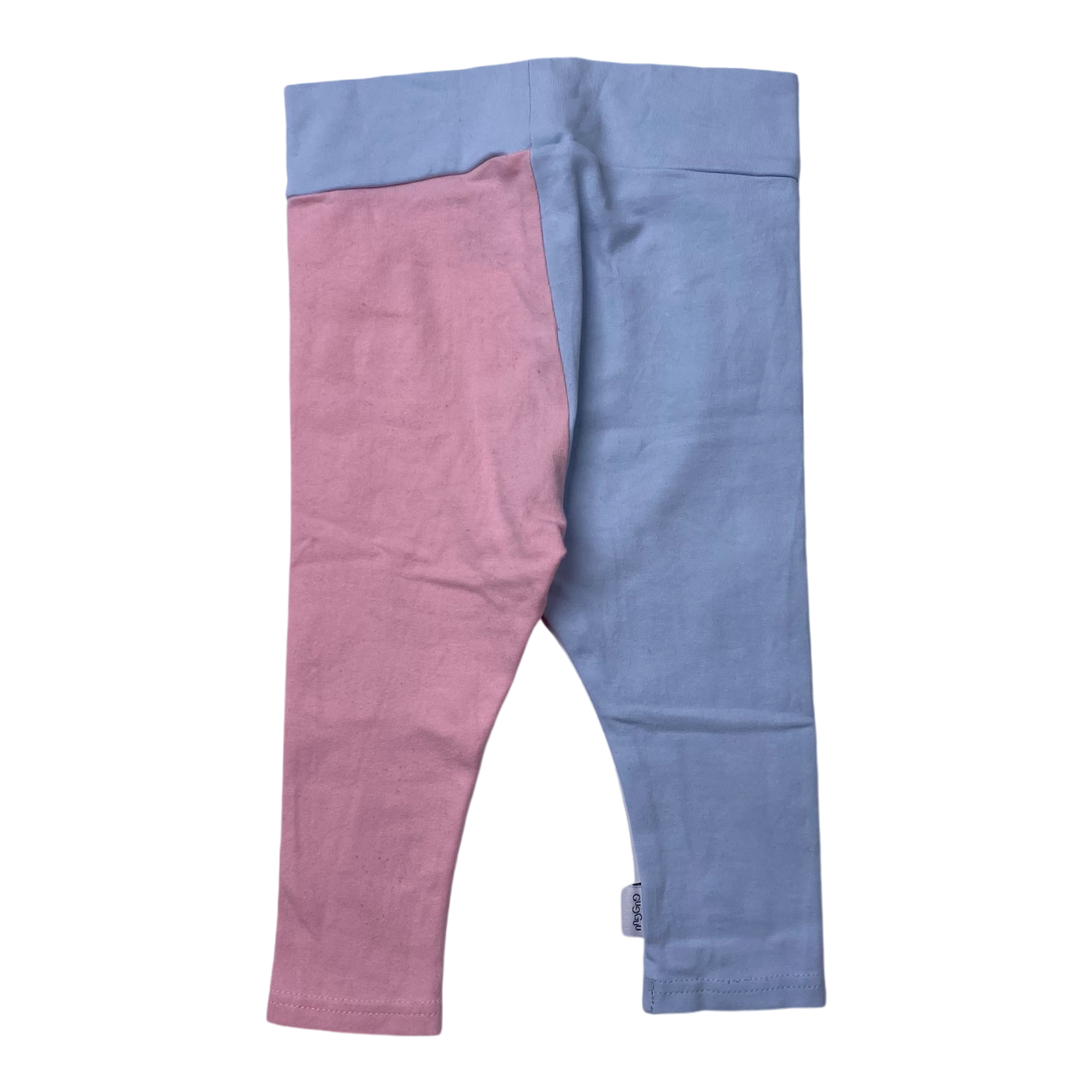 Gugguu block leggings, pink and baby blue | 68cm