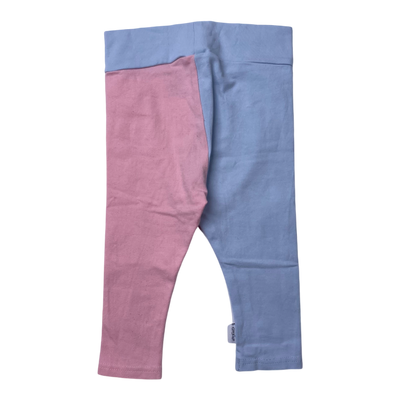 Gugguu block leggings, pink and baby blue | 68cm