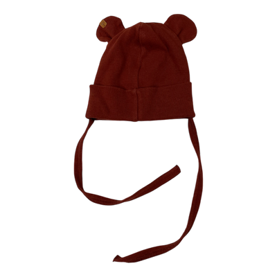 Metsola rib bear beanie, rust | 6-12m