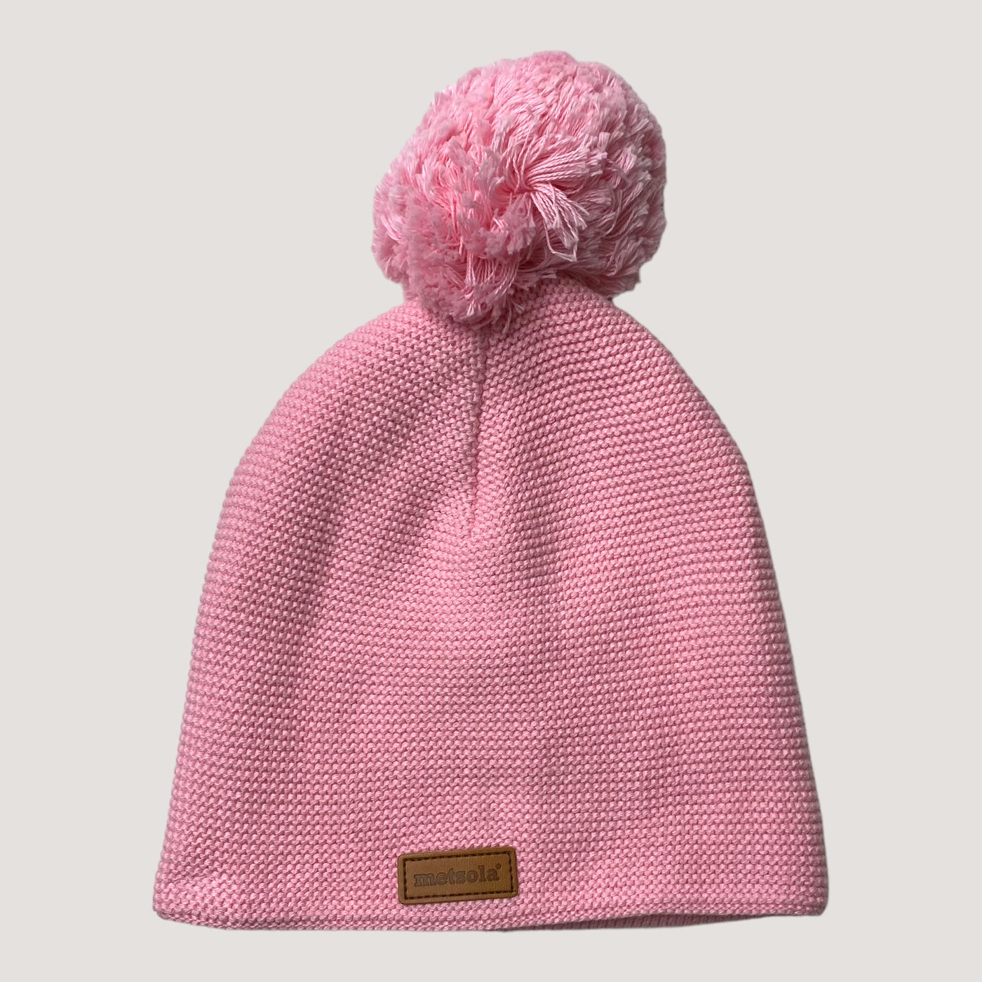 Metsola knitted cotton beanie, pink | 3-5y