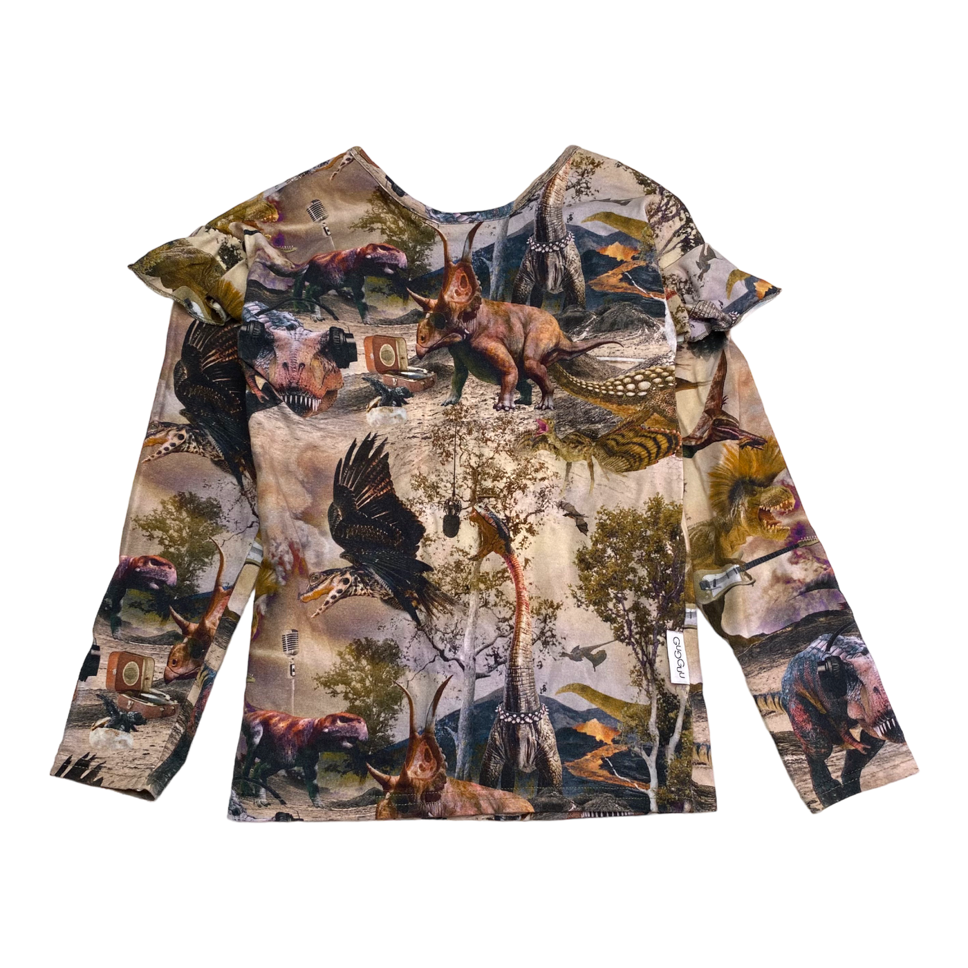 Gugguu frill shirt, dinosaur | 110cm
