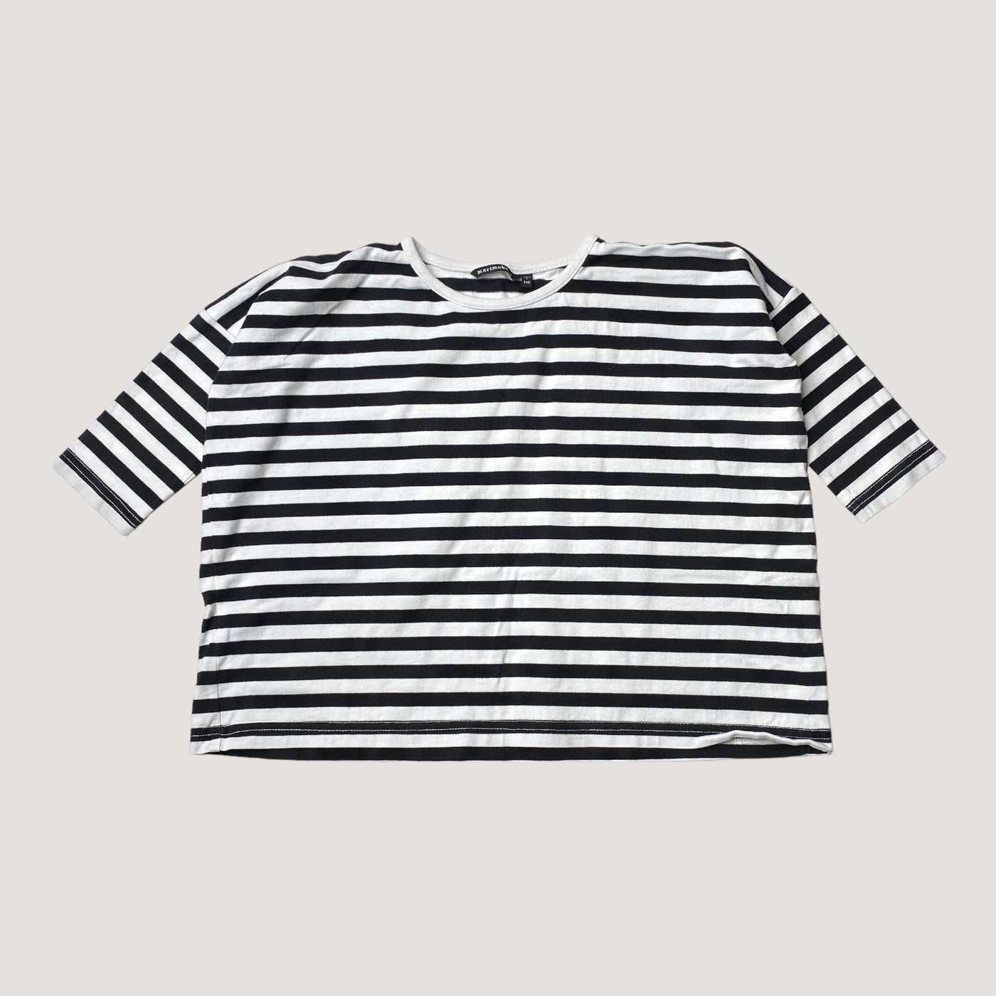 Marimekko baggy stripe t-shirt, black/white | 104/110cm