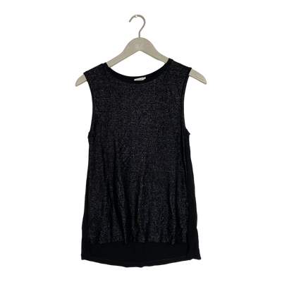 Filippa K glitter tank top, black | woman S