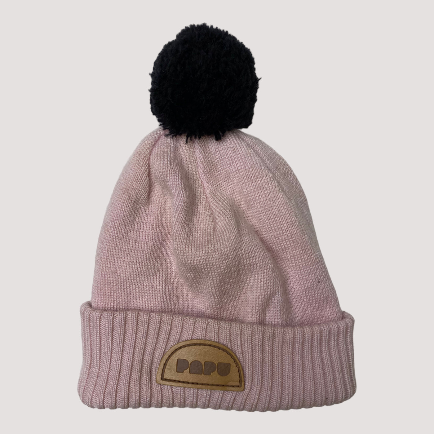 merino pom beanie, misty rose | 1-2y