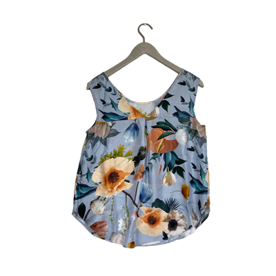 Uhana silk top, flowers | woman S