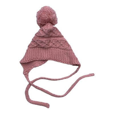 Metsola crochet beanie, pink | 6-12m