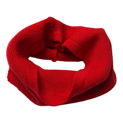 Metsola knitted merino tube scarf, red | onesize
