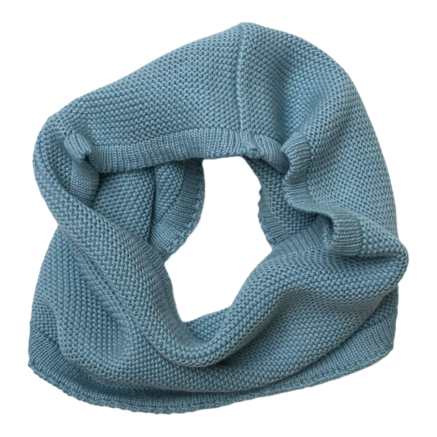 Metsola knitted cotton tube scarf, bluebird | onesize