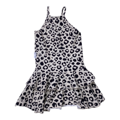 Gugguu spagetti frilla dress, cheetah | 98cm