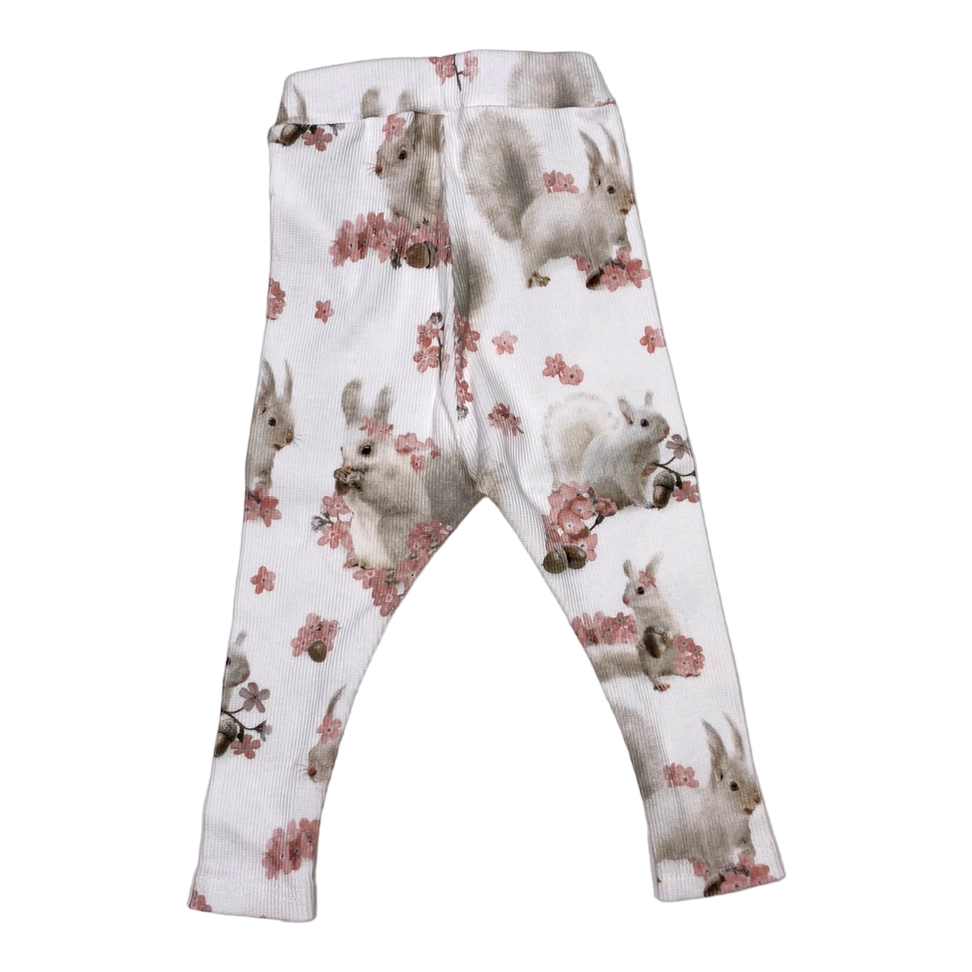 Gugguu rib leggings, squirrel | 68cm