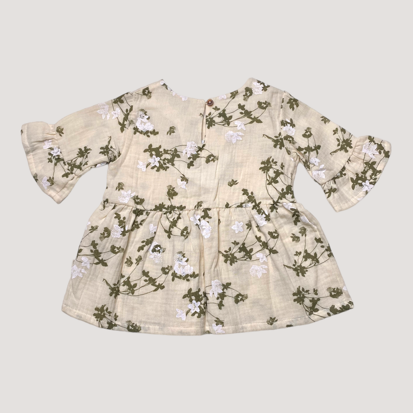 Kaiko muslin vintage blouse, flowers | 74/80cm
