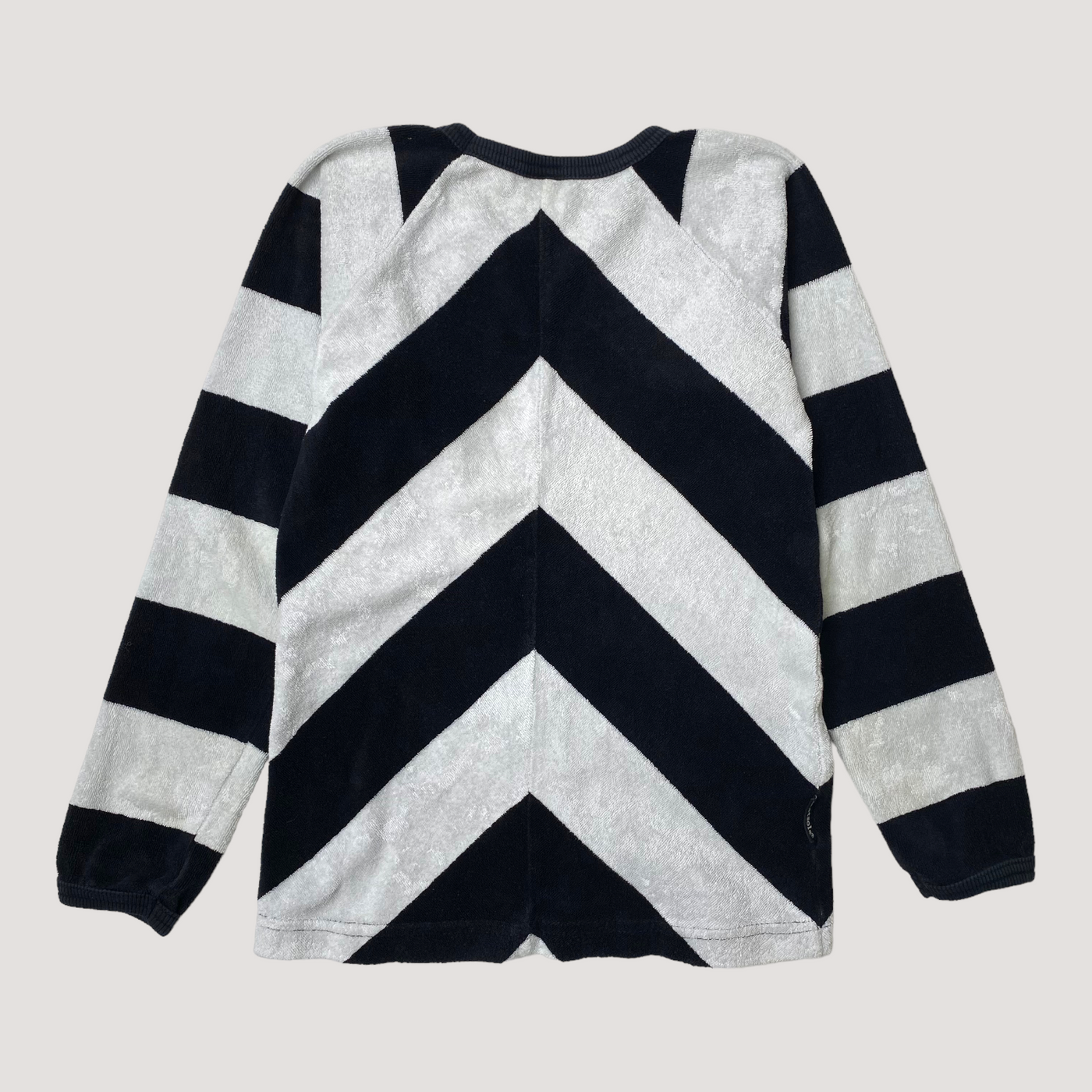 Metsola terry shirt, black/white | 134cm