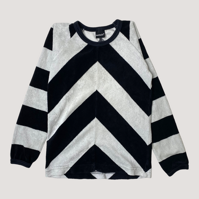 Metsola terry shirt, black/white | 134cm