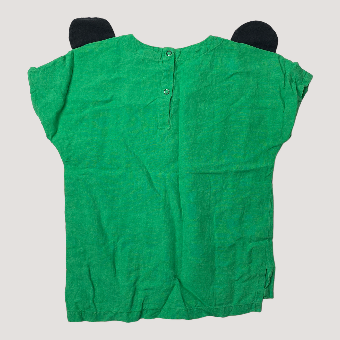 Papu linen t-shirt, green | 122/128cm
