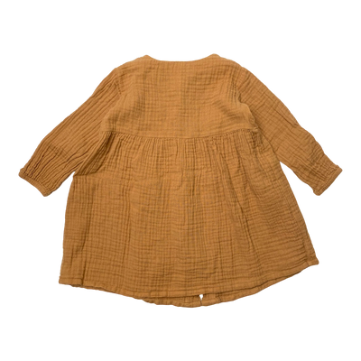 Kaiko muslin dress, caramel | 74/80cm