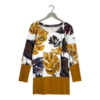 Ommellinen shirt with cuffs, leaves | woman S