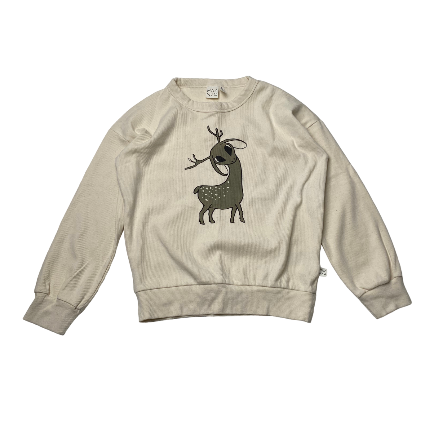 Mainio rib sweatshirt, wheat | 134/140cm