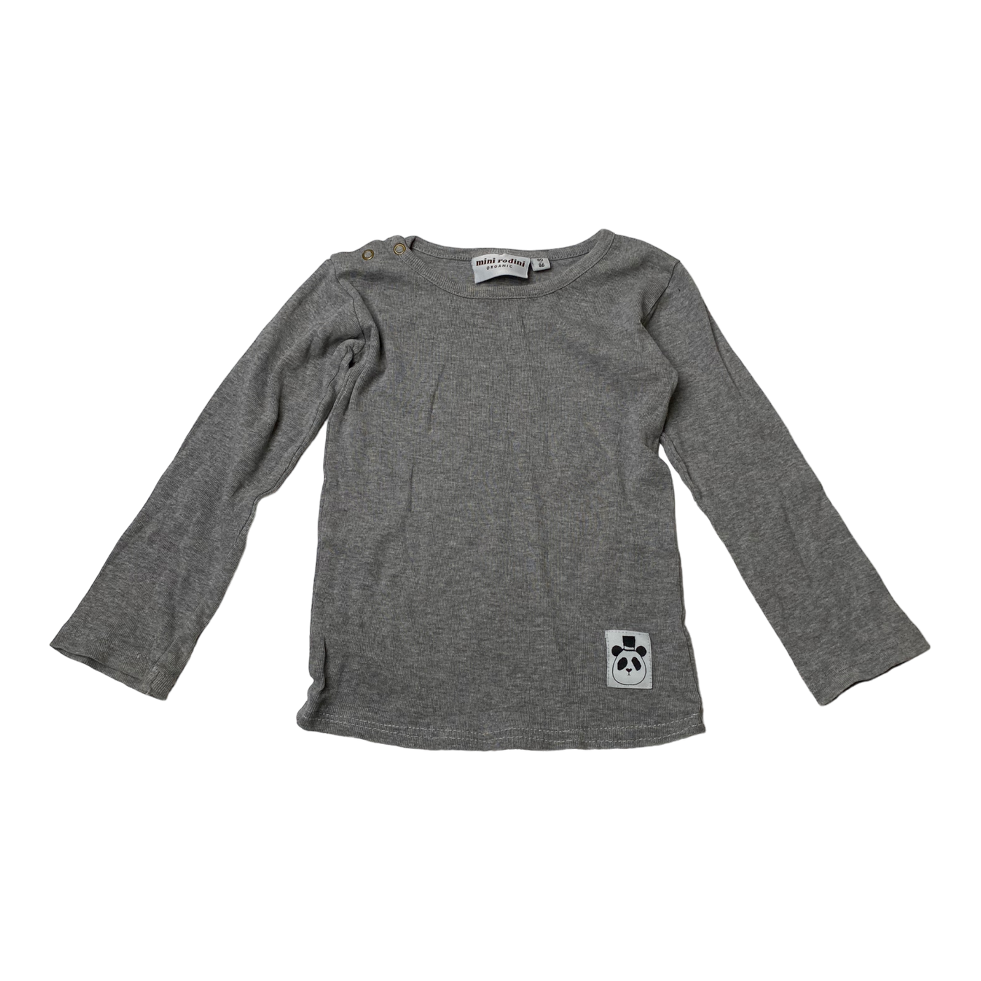 Mini Rodini basic shirt, grey | 80/86cm