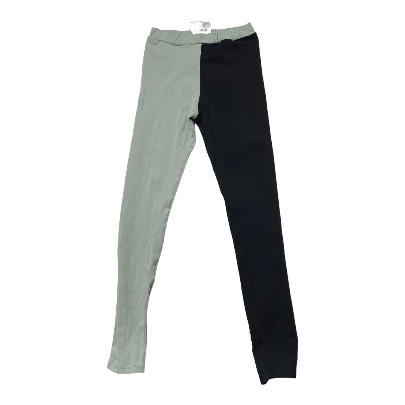 Gugguu leggings, black & tea green | 122cm
