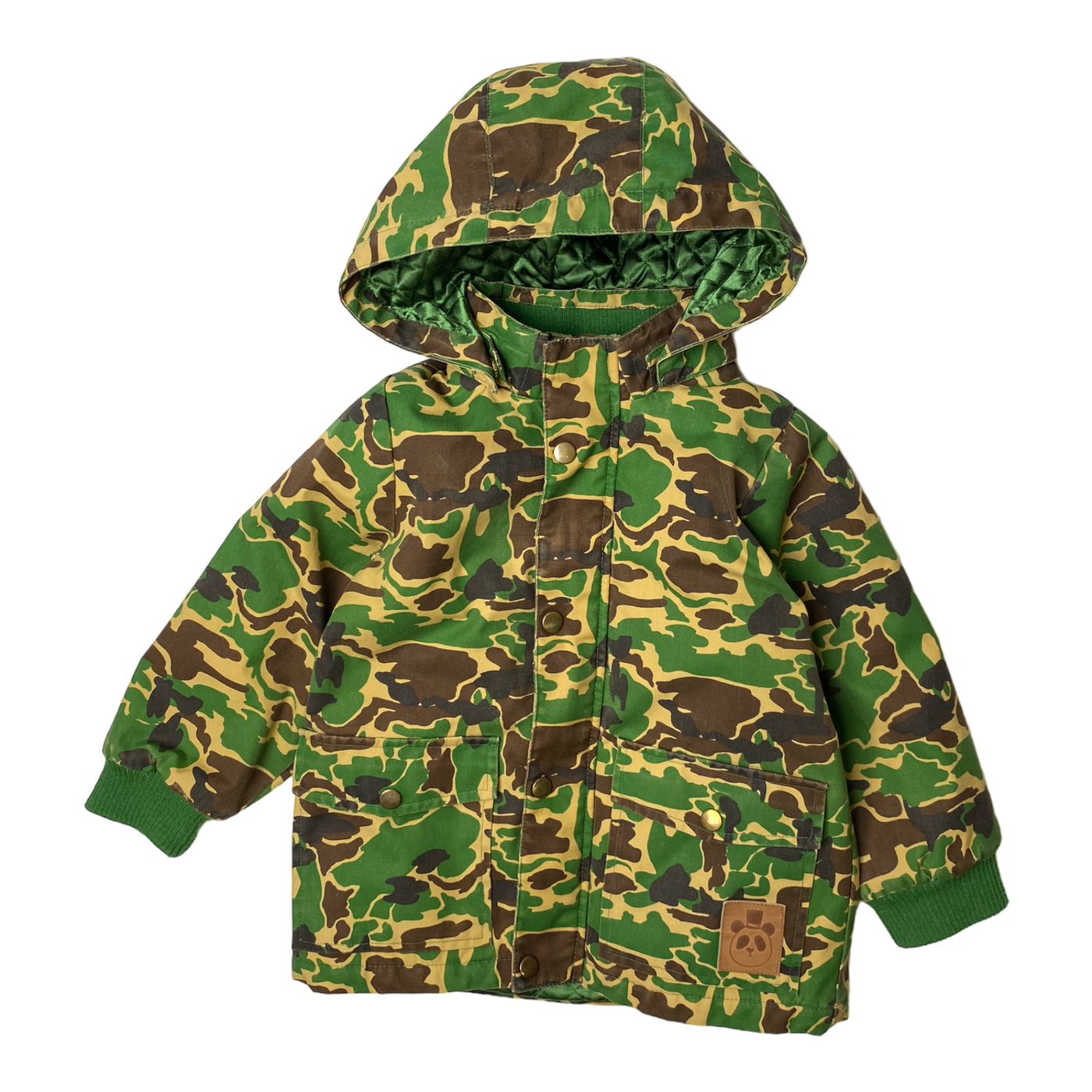 Mini Rodini padded pico jacket, camo | 92/98cm