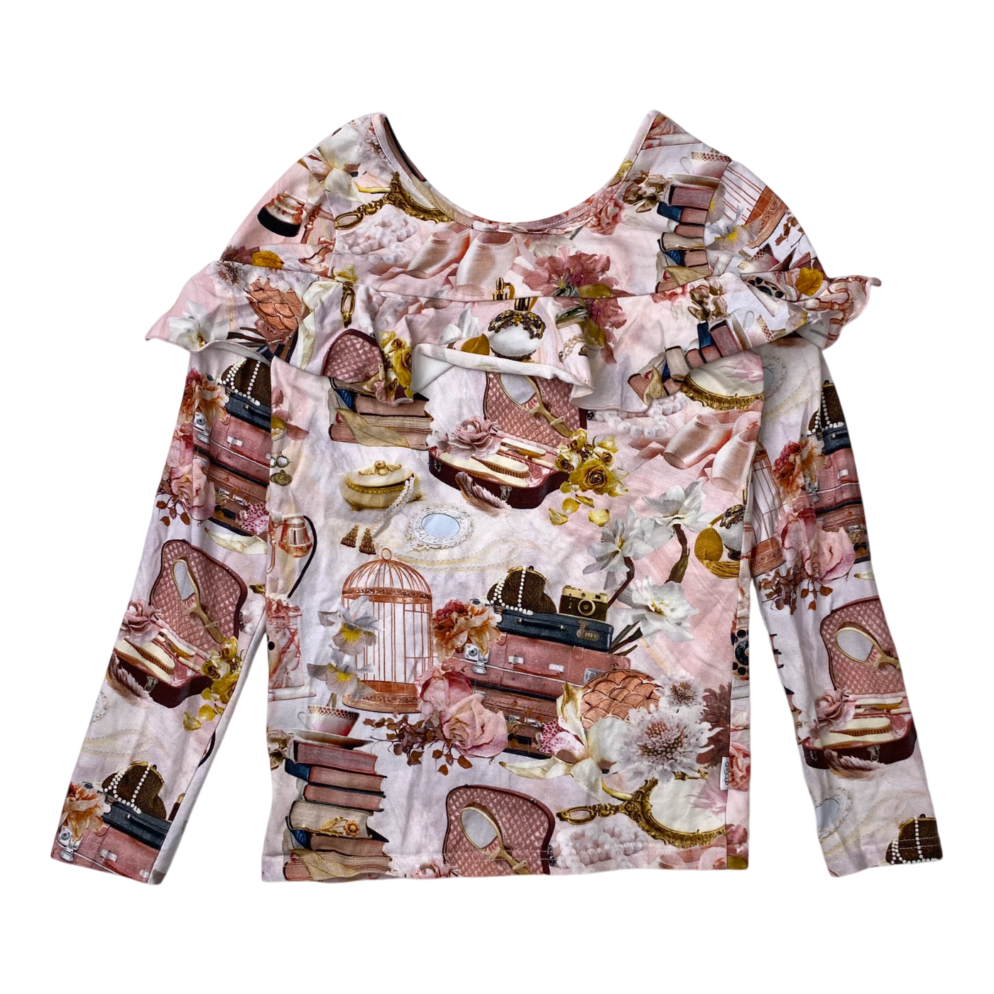 Gugguu frill shirt, luggage and jewelry | 128cm