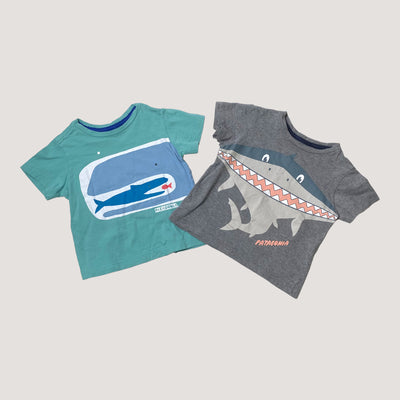 Patagonia t-shirt 2 pack, sea creatures | 6/12m