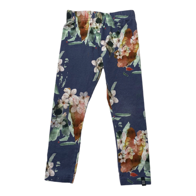 Kaiko leggings, blue blossom | 86/92cm