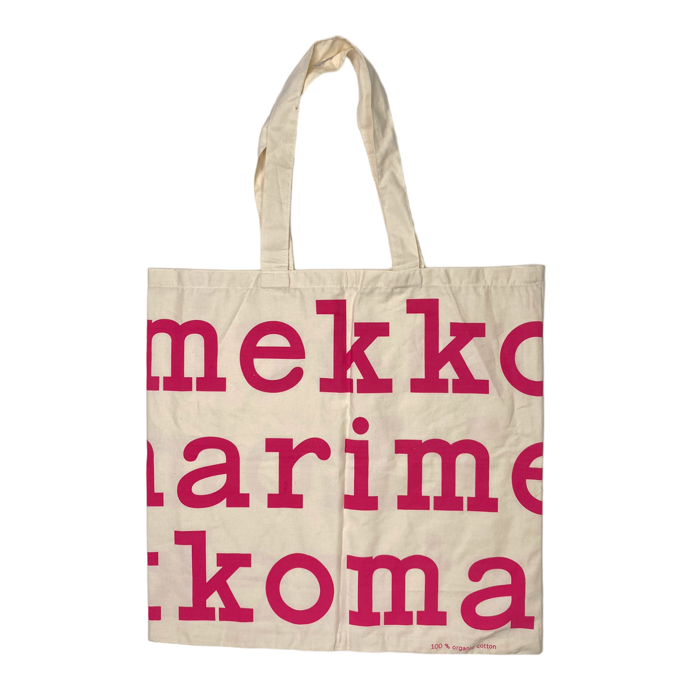 Marimekko canvas logo bag, pink/cream | onesize