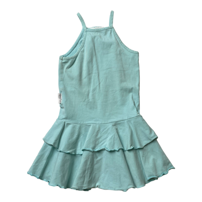 Gugguu spagetti frilla dress, turquoise | 104cm