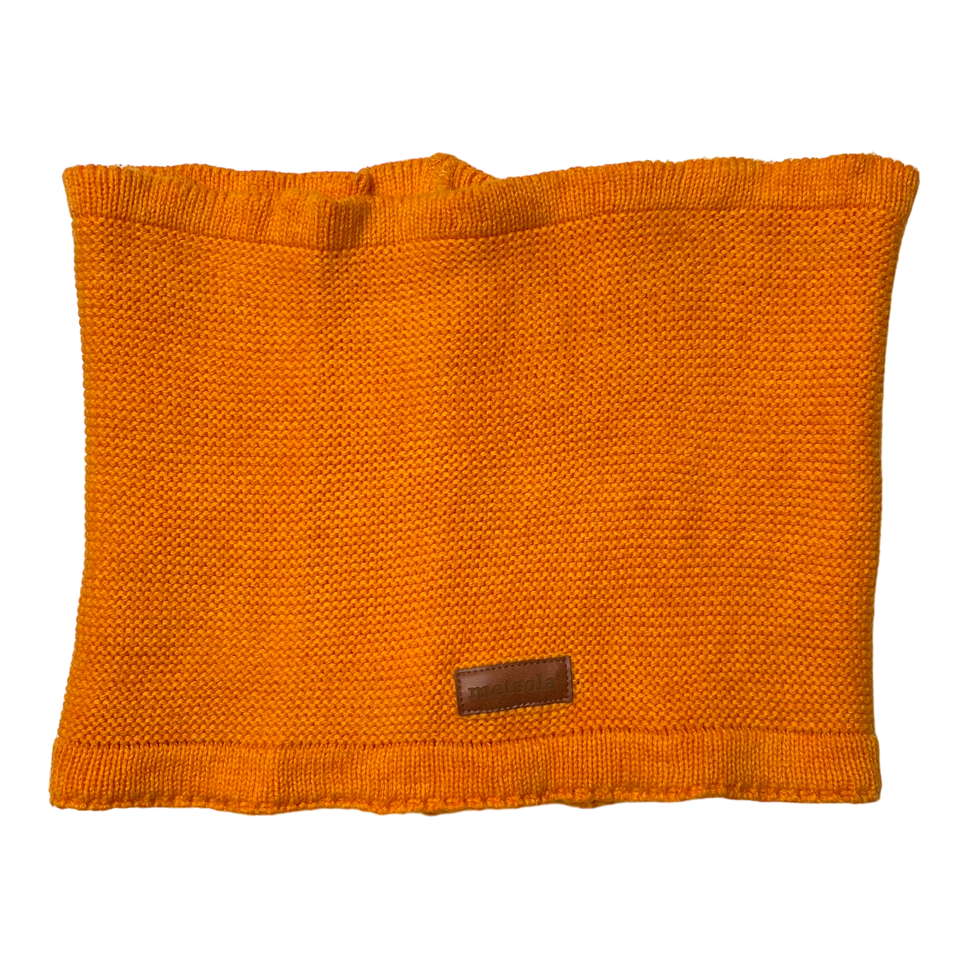 Metsola knitted cotton tube scarf, orange | onesize