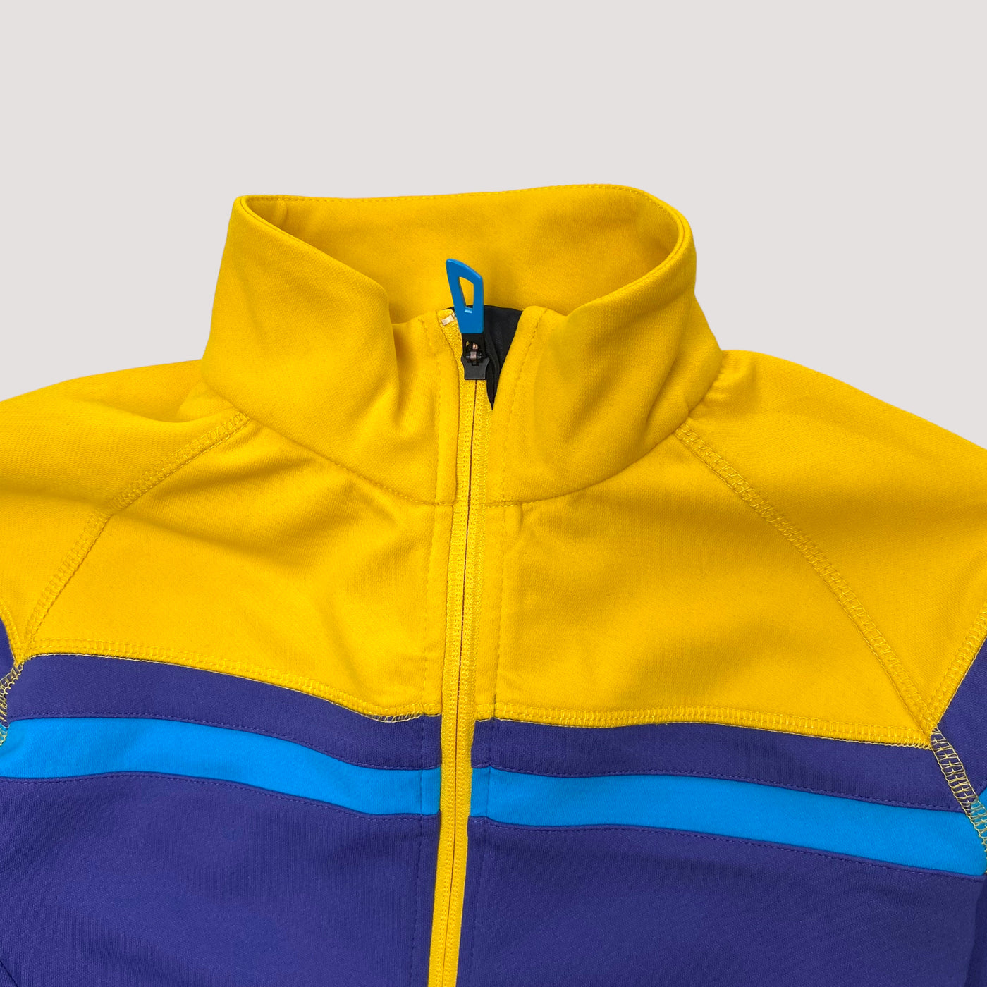 track suit jacket, yellow-royal blue | woman 38
