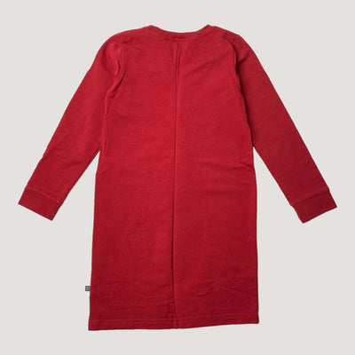 Kaiko sweat dress, dark red | 122/128cm