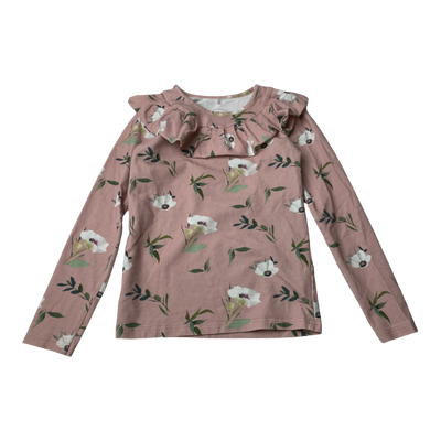 Metsola frilla shirt, pink | 128cm