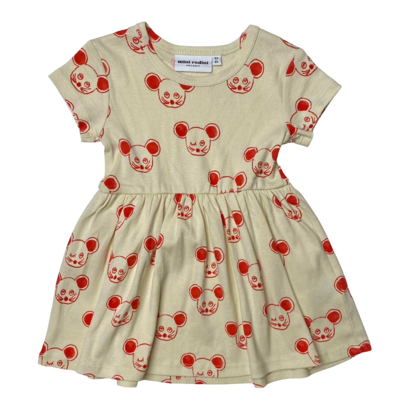 Mini Rodini dress, mouse | 80/86cm