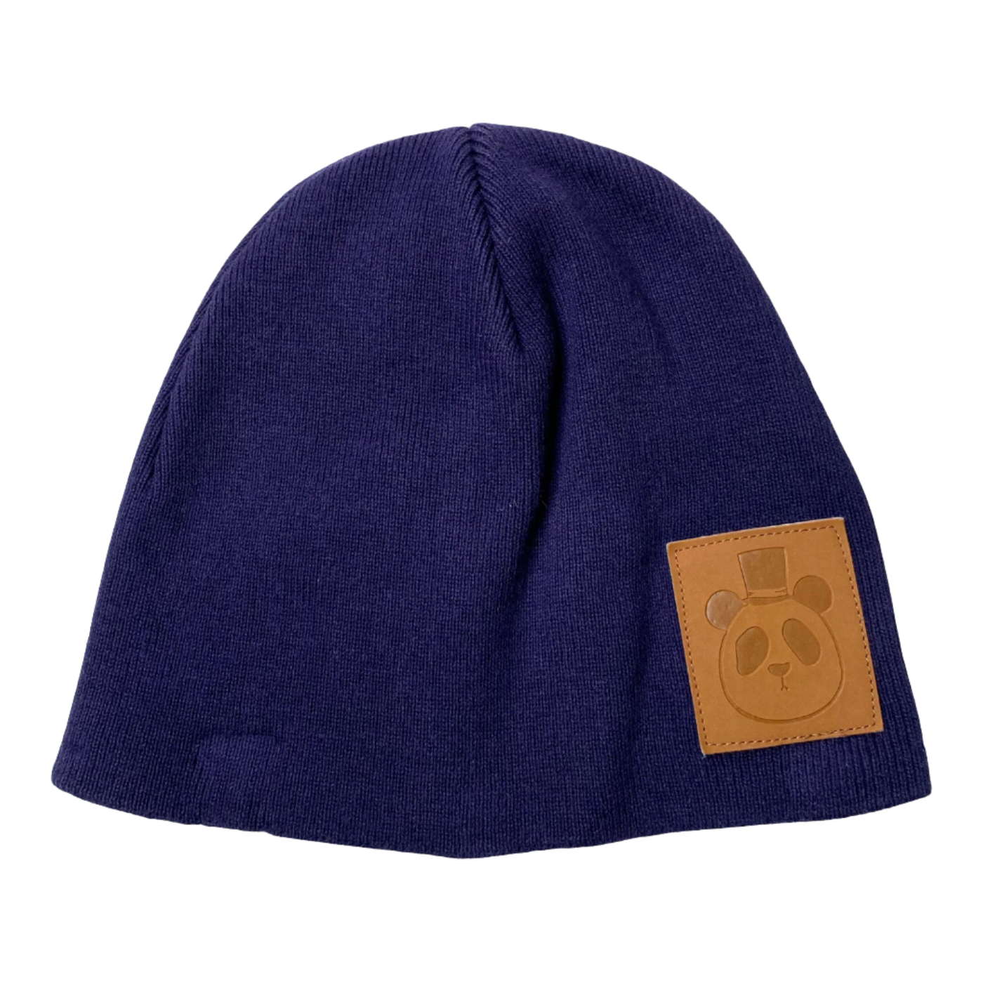 Mini Rodini knitted panda beanie, midnight blue | 48/50cm