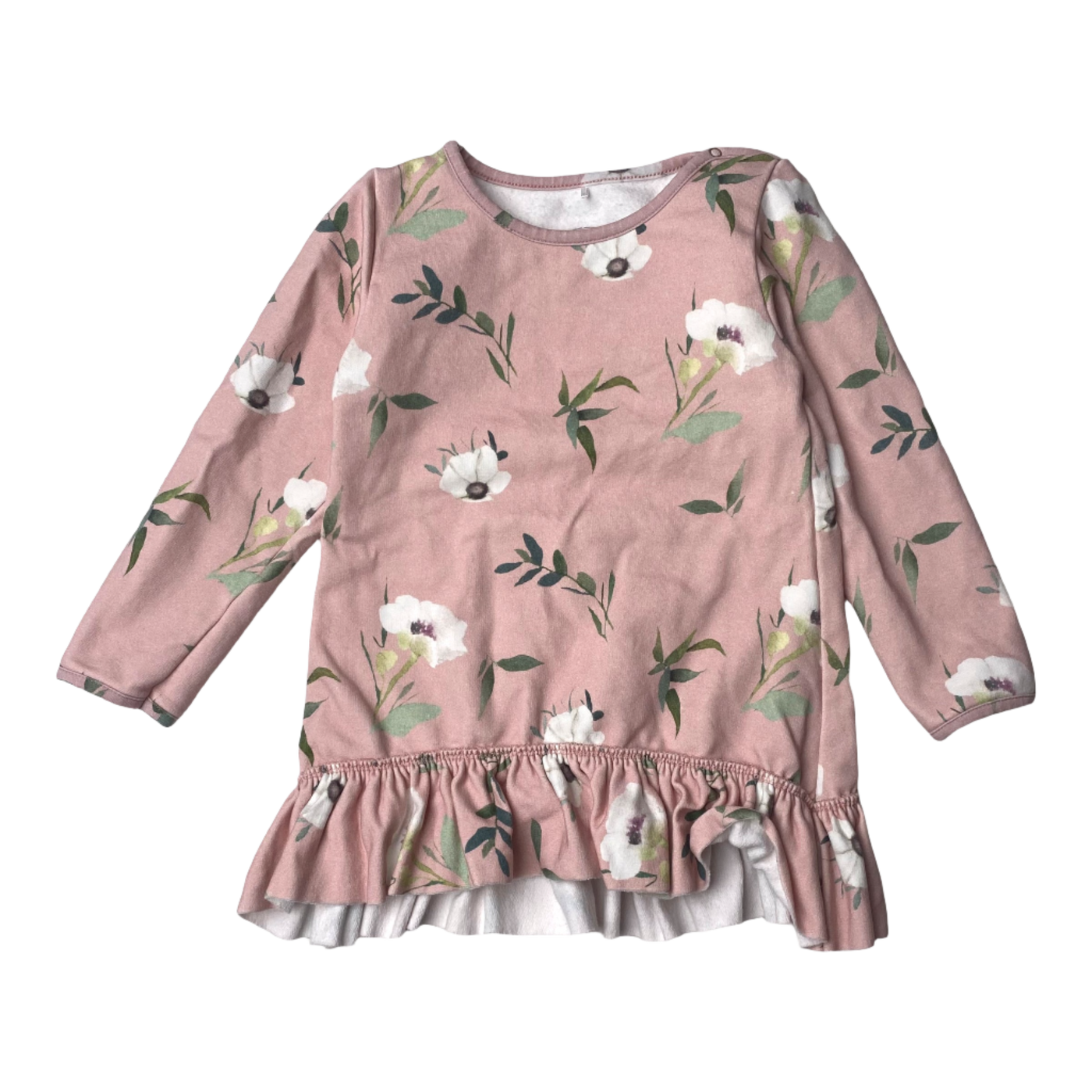 Metsola sweat dress, flowers | 74/80cm