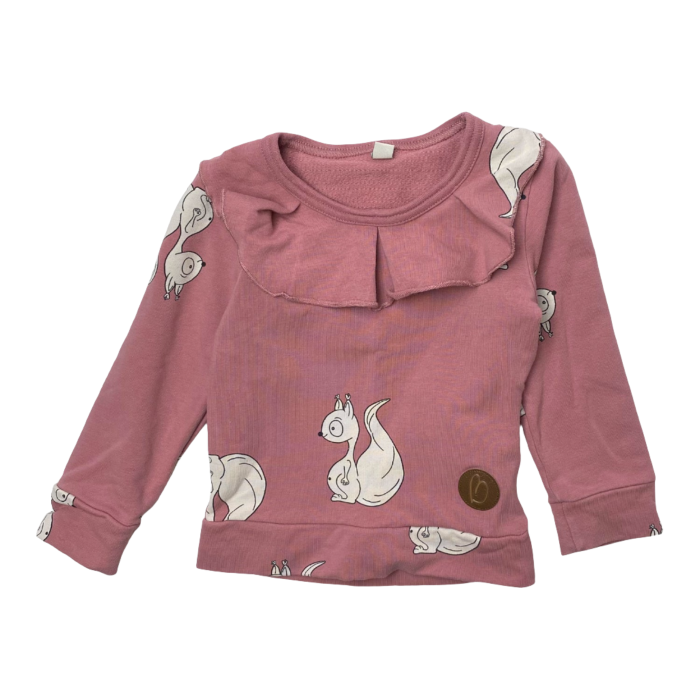 Blaa frill sweatshirt, squirrel | 74/80cm