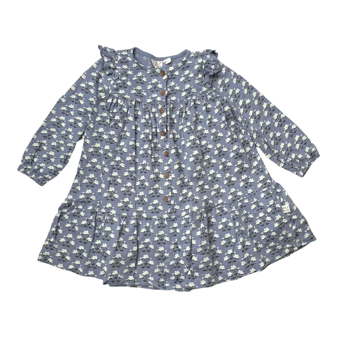 Mainio button dress, flowers | 98/104cm